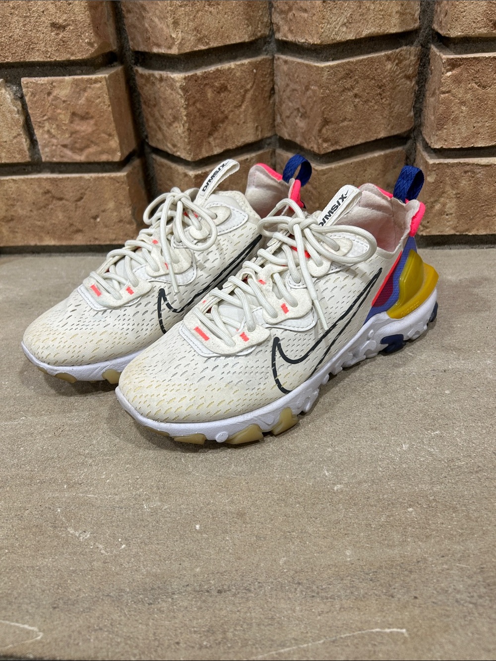 Nike React Vision White Astronomy Blue Running Shoes CI7523-101 Women's Size 6.5